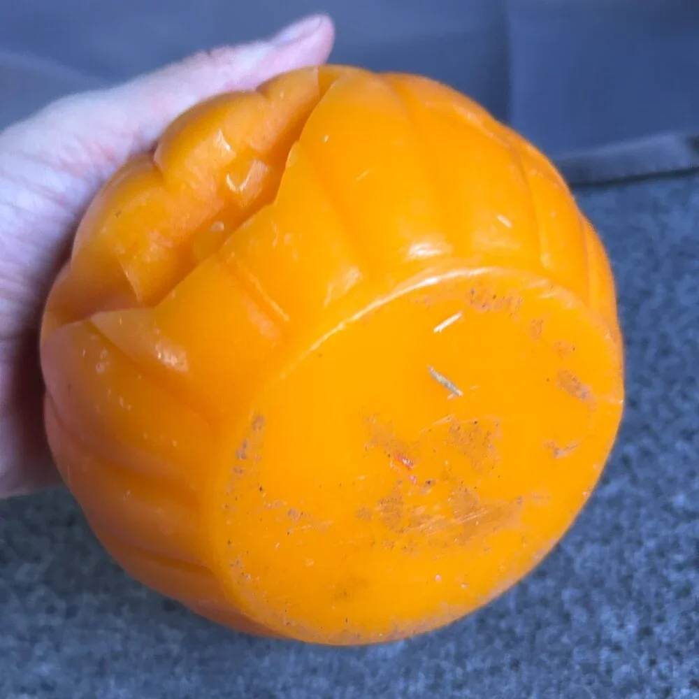 Halloween‎ Jack o Lantern Wax Pumpkin Candle Lantern With Lid 5.5